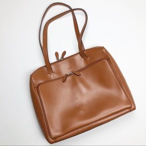 Lodis Audrey Leather Briefcase Laptop Bag Full Zip